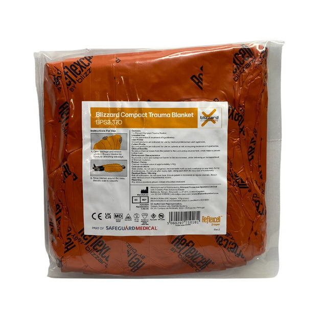 Blizzard Compact Blanket – 2-Layer Orange | Ultimate Hypothermia & Trauma Protection