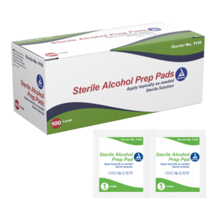 Alcohol Prep Pad Sterile Large 100 count - Medical Gear Outfitters