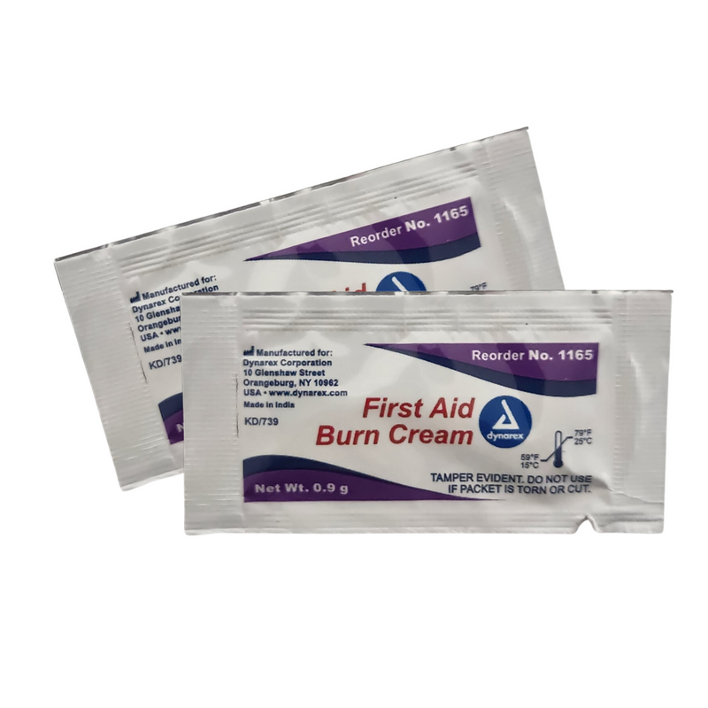 Dynarex First Aid Burn Cream | Lidocaine Burn Relief Packets (6