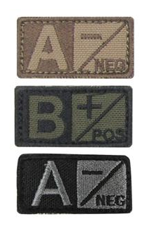 blood gear Cloth Blood Type Patch