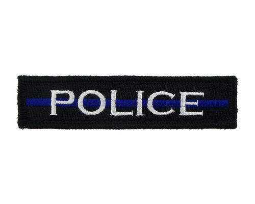 DAF Police Badge Patch - Silver with AF Blue Fill