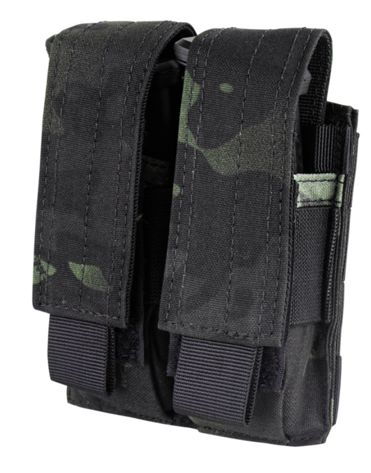 Condor DOUBLE PISTOL MAG POUCH WITH MULTICAM BLACK