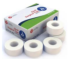 Cloth Surgical Tape Rolls 1x10 yards White Box(12), First Aid Kit