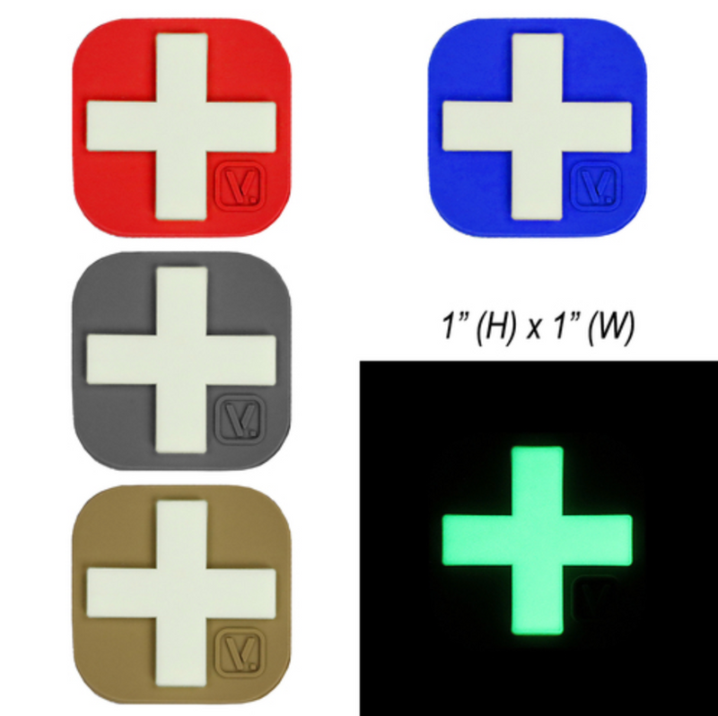 Medical Cross - "Super-Lumen" Glow-In-The-Dark Patch 1" x 1" Small - Medical Gear Outfitters