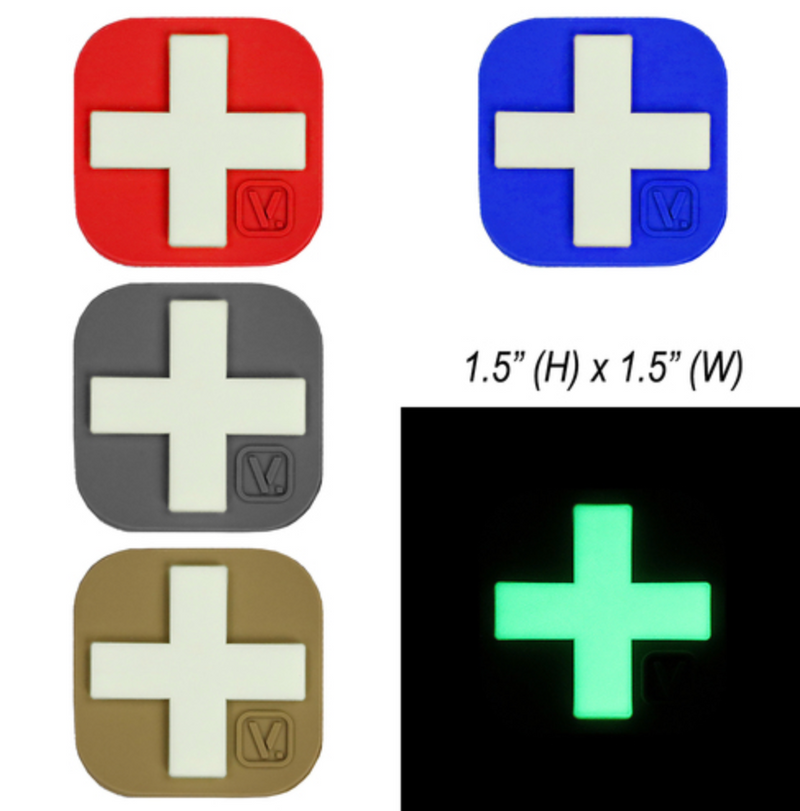 Medical Cross Patch, POWNEW Tactical First Aid Med Patches Velcro Perfect  for IFAK Trauma Pouch, EMT, EMS, EDC Bag - 6 Pcs