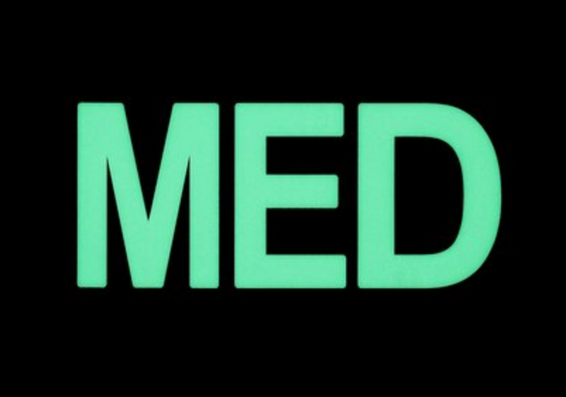 MED Medical Patch - "Super-Lumen" Glow-In-The-Dark Patch - Medical Gear Outfitters