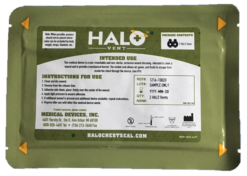 HALO Vented Seal IFAK Two Pack, Package 7” x 5” - Medical Gear Outfitters