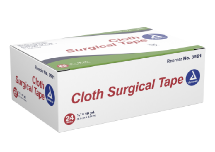 Cloth Surgical Tape - 1/2 Inches X 10 Yds, (Box of 24 RL) - Medical Gear Outfitters