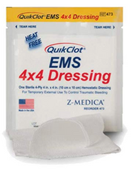 QUIKCLOT 4 X 4 Emergency Dressing W/ Hemostatic Agent - Medical Gear Outfitters